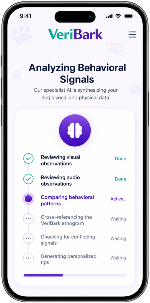 VeriBark analyzing visual, audio and behavioral signals